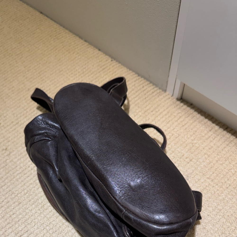 Tano Stylish Brown Leather Backpack - Picture 14 of 16